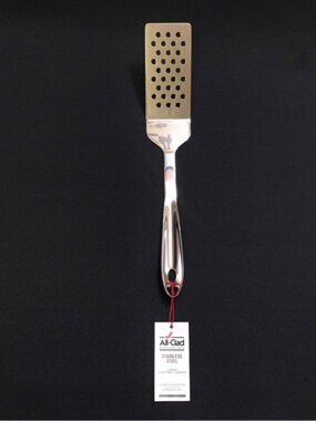 ALL CLAD Large Stainless Steel Slotted Turner 15” Serving Spatula NWT